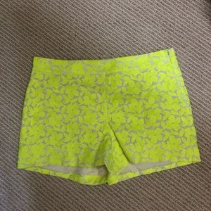 J. Crew embroidered chartreuse shorts 4